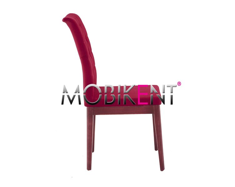 chaise capitonnée en velours rouge pour restaurant à genève