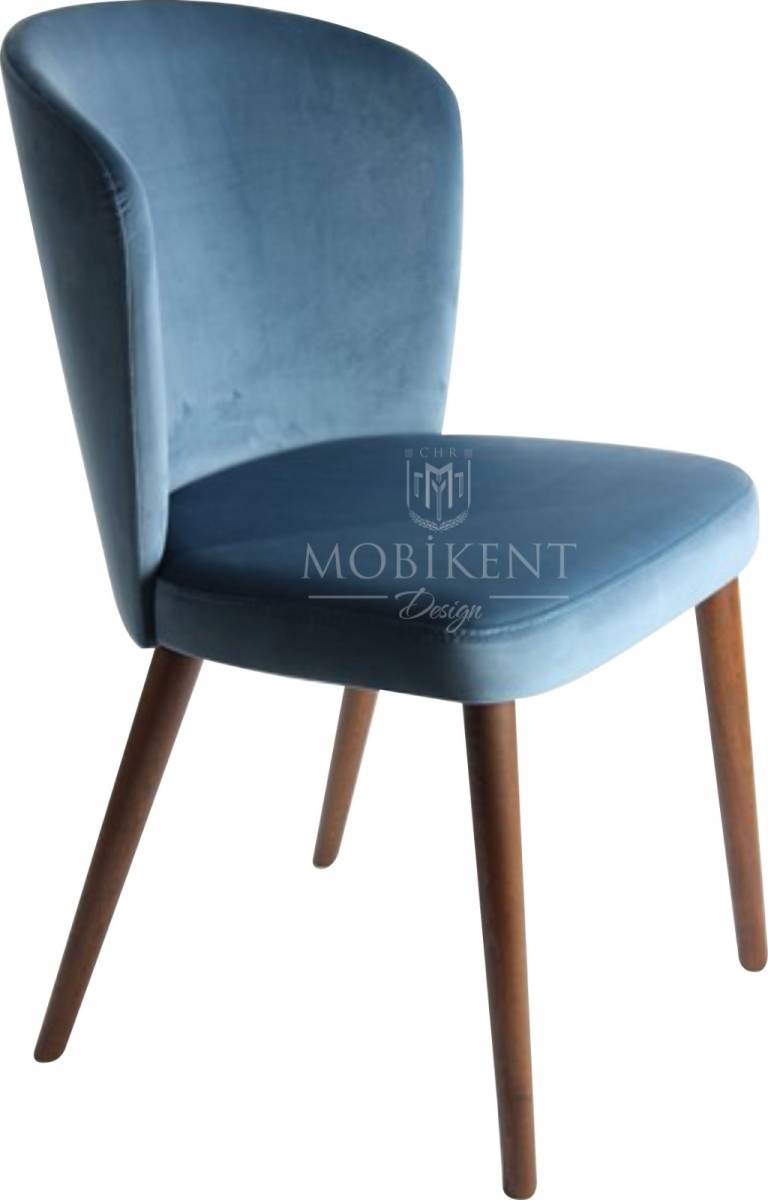 Chaise en velours bleu pour restaurant- MobiKent Design