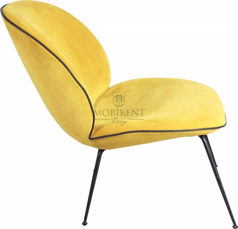 Chaise basse en velours pour café et restaurant - MobiKent Design