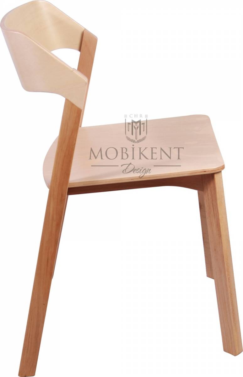 Chaise en bois naturel pour café- MobiKent Design