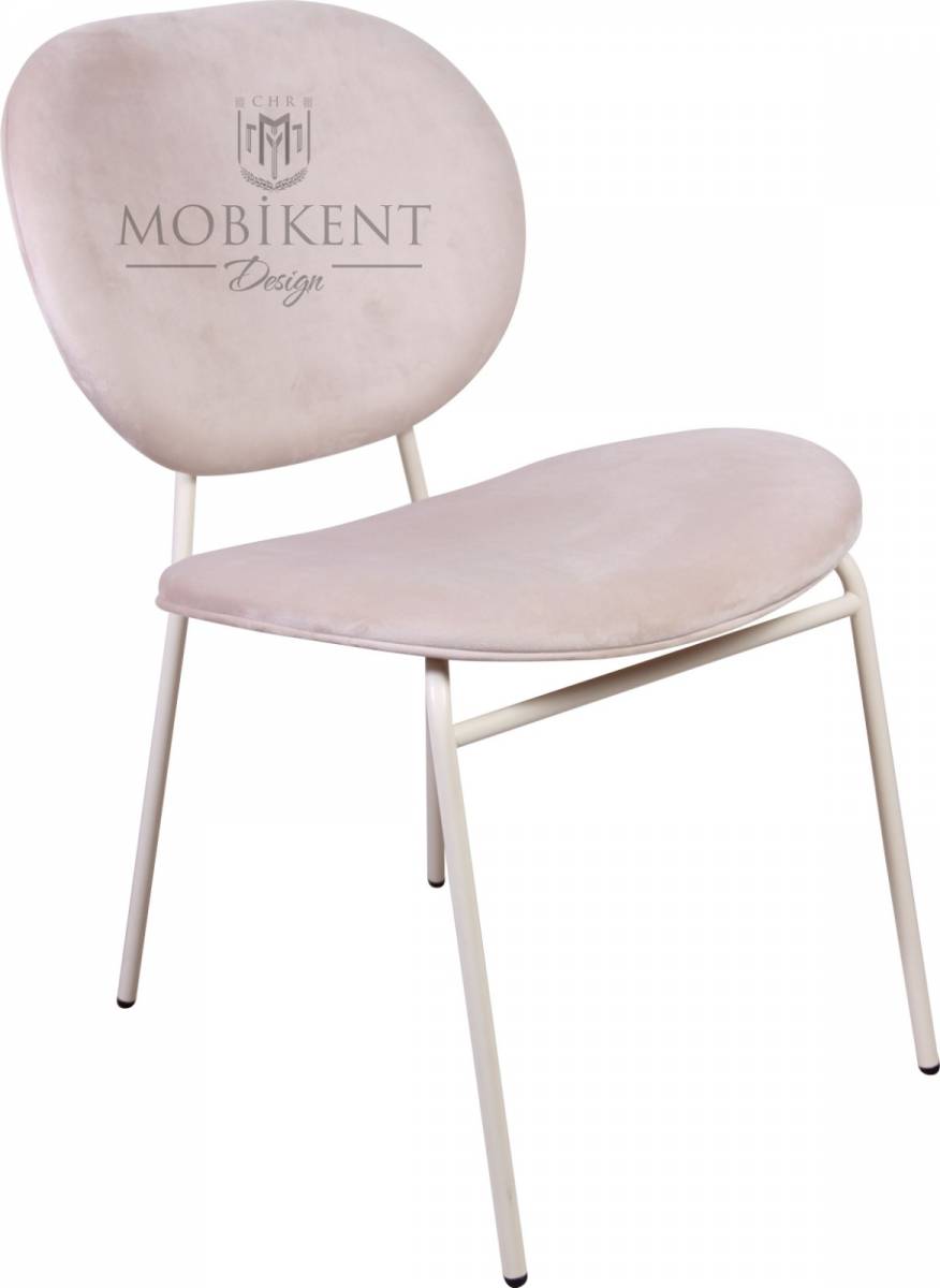 Chaise velours beige satiné pour CHR- MobiKent Design