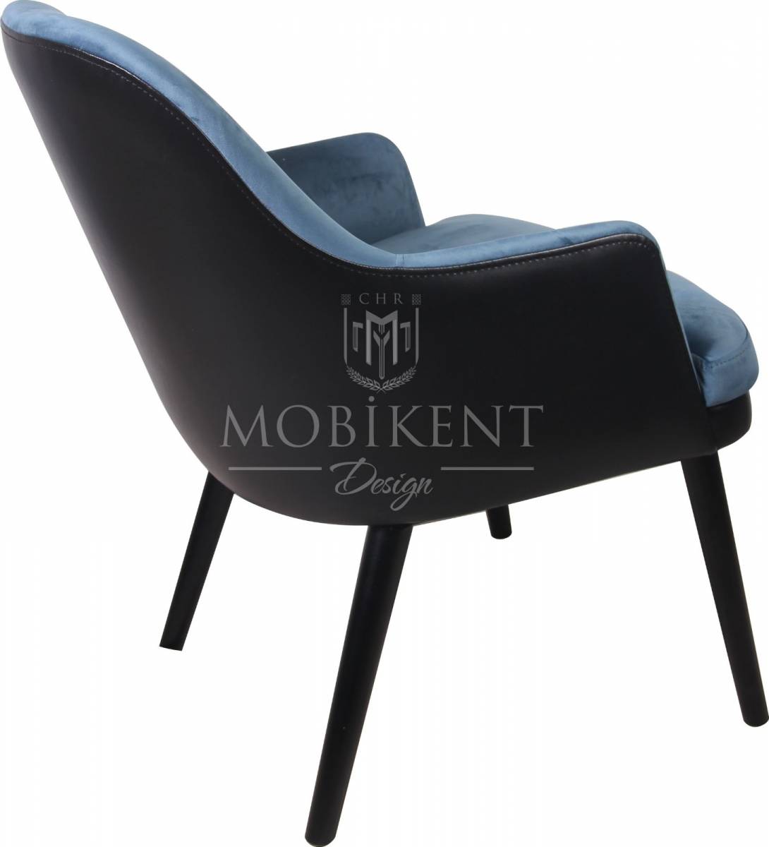 Fauteuil en velours et simili cuir pour restaurant - MobiKent Design