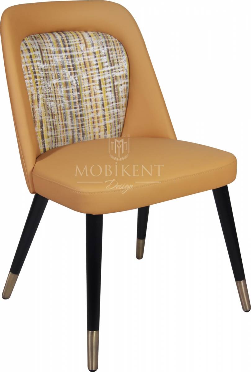Chaise au style épuré en simili cuir et tissus pour café et restaurant - MobiKent Design