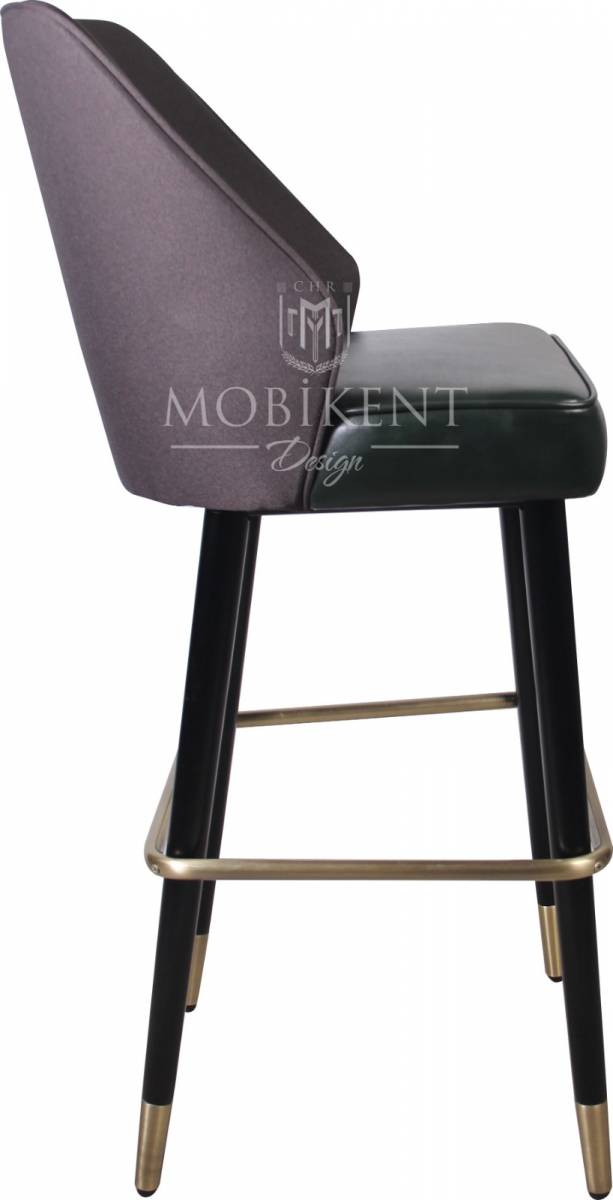 Chaise haute avec repose pieds en acier pour bar (Réf: T5630)