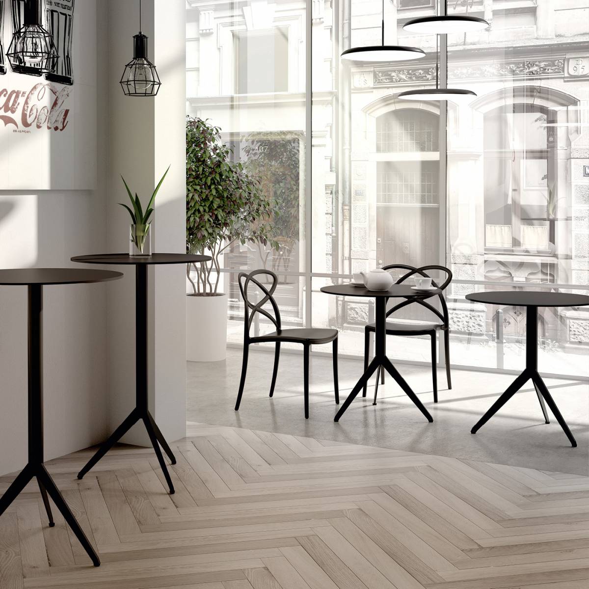 Pied de table personnalisable pour café et hôtel- MobiKent Design