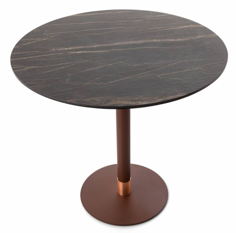 Pied de table en acier avec col décoratif - Intérieur / Extérieur  (Réf: ELUX420C)