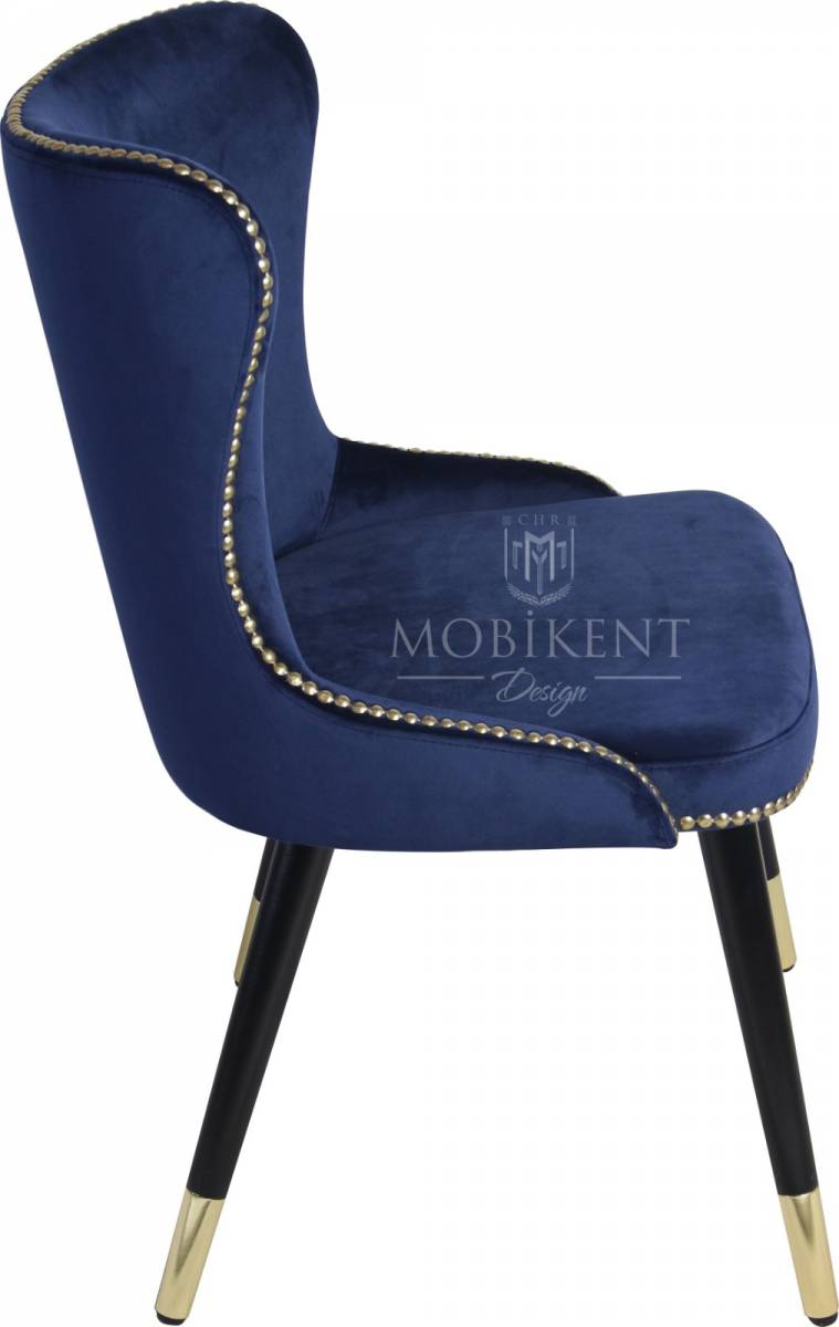 Chaise design avec dossier clouté pour salon de thé- MobiKent Design